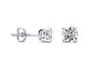 Diamond Stud Earrings: 3/4ct G/H SI/VS Round Diamond Stud Earrings In Platinum