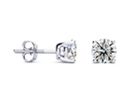 Diamond Stud Earrings: 1 1/4ct Diamond Stud Earrings in 14k White Gold,G/H Color I1 Clarity