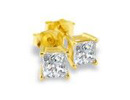 Diamond Stud Earrings: 3/4ct Diamond Stud Earrings in 14k Yellow Gold, H/I Color SI2/SI3 Clarity
