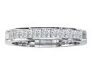 Diamond Bands: 3/4ct Princess Diamond Channel Set Band, 14k White Gold