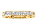 Diamond Bands: 3/4ct Princess Diamond Channel Set Band, 14k Yellow Gold