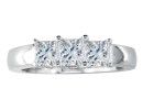Engagement Rings: 1ct Princess Cut Diamond Ring in 14k White Gold, G/H Color, VS Clarity