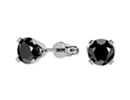 Black Diamond Stud Earrings: 1/2ct Black Diamond Stud Earrings in 14k White Gold