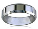 Tungsten Wedding Bands: 7mm Beveled Tungsten Band | SuperJeweler.com

