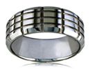 Tungsten Wedding Bands: 9mm MultiRow Engraved Tungsten Band | SuperJeweler.com
