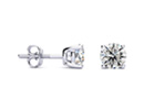 Diamond Stud Earrings: Platinum 2/3ct Diamond Stud Earrings, I/J Color, I1 Clarity