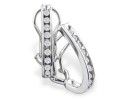 Diamond Hoop Earrings: 1/4ct Omega Back Diamond Hoop Earrings in 10k White Gold