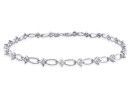 Diamond Bracelets: 1/4ct Open Link Diamond Bracelet in 10k White Gold. New Sale Price!