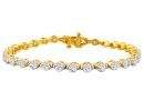 Diamond Tennis Bracelets: Gorgeous 6 1/2ct Diamond Tennis Bracelet, Yellow Gold