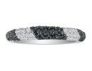 Black Diamond Rings Rings: 1/2ct Beautiful Wrap Band with White and Black Diamonds