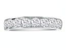 Diamond Bands: 1/2ct Prong Set Diamond Band in 10k White Gold, 11 Diamonds!