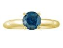 Blue Diamond Rings: 1/4ct Blue Diamond Ring in 14k Yellow Gold