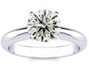 Engagement Rings: 1.50ct Round Diamond Solitaire Ring in 14k White Gold, I/J Color, I1 Clarity