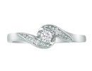 Promise Rings: Bypass Diamond Promise Ring in 10k White Gold