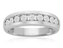 Mens Diamond Wedding Band: 1/2ct Round Diamond Heavy Mens Wedding Band in 14k White Gold