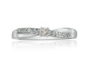 Promise Rings: Beautiful Crossover Diamond Promise Ring, 10k White Gold