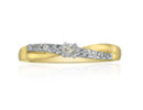 Promise Rings: Beautiful Crossover Diamond Promise Ring, 10k Yellow Gold