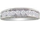 Diamond Bands: 1/4ct Antique Style Diamond Band in 10k White Gold