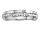Mens Diamond Bands: Wide Look .16ct Mens Diamond Band in 10k White Gold