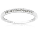 Diamond Bands: Skinny 1/8ct Channel Set Diamond Band in 10k White Gold
