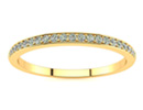 Diamond Bands: 1/10ct Micropave Diamond Band in 10k Yellow Gold