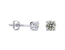 Diamond Stud Earrings: Bargain 1/3ct Diamond Stud Earrings In 14k White Gold, K/L Color, I2 Clarity