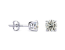 Diamond Stud Earrings: 3/4ct Diamond Stud Earrings in 14k White Gold, K/L Color, I2/I3 Clarity.