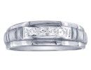 Men's Promise Rings: Men's Classic Diamond Band in 10k White Gold | Mens Diamond Rings