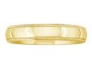Milgrain Wedding Bands: 14k Yellow Gold 5mm Half Round Milgrain Wedding Band, Size 7