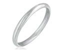 Comfort Fit Wedding Bands: 14k White Gold 3mm Comfort Fit Wedding Band, Size 7