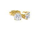 Diamond Stud Earrings: 1/10ct Diamond Stud Earrings in 10k Yellow Gold