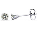 Diamond Stud Earrings: 1/5ct Diamond Stud Earrings in 10k White Gold