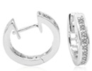 Diamond Earrings: Closeout on 1/4ct Huggy Style Diamond Earrings in 10k White Gold!