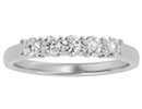 Diamond Bands: 1/2ct Five Diamond Prong Set Band in 10k White Gold.  Closeout!
