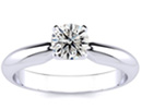 Inexpensive Engagement Rings: 1/2ct Round Diamond Engagement Ring in 14k White Gold, Closeout Price