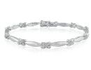 Unique Diamond Bracelets: 1/4ct Diamond Bracelet Crafted in Sterling Silver