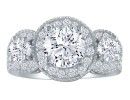 Diamond Rings: 2.72ct 3 Diamond Ring Featuring a 1 1/2ct Center Diamond