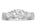 Luxury Engagement Rings: 2 2/3ct Antique Design Diamond Engagement Ring in 14k White Gold