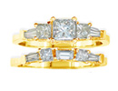 Diamond Bridal Sets: 3/4ct Diamond Bridal Set With 1/4ct Center Diamond in 14k Yellow Gold