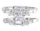 Diamond Bridal Sets: 1.06ct Diamond Bridal Set With 1/4ct Center Diamond in 14k White Gold