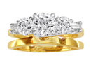 Diamond Bridal Sets: 1ct Diamond Bridal Set With 1/2ct Center Diamond in 14k Yellow Gold