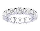 Diamond Bands: 14k 4ct Rounded Bar Set Diamond Eternity Band, Ring Sizes 4 to 9 1/2