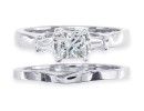 Diamond Bridal Sets: 1ct Diamond Bridal Set With 1/2ct Center Diamond in 14k White Gold