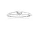 Promise Rings: .07ct Diamond Promise Ring Sterling Silver