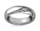Comfort Fit Wedding Bands: 5mm Comfort Fit Titanium Wedding Band, Sizes 4 to 13