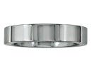 Comfort Fit Wedding Bands: Classic 4mm Flat Comfort Fit Titanium Wedding Band
