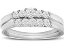 Diamond Bridal Sets: 1/2ct Diamond Bridal Set With .12ct Center Diamond in 14k White Gold