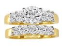 Diamond Bridal Sets: 1.09ct Diamond Bridal Set With 1/4ct Center Diamond in 14k Yellow Gold
