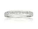Wedding Bands: Popular Channel Set Diamond Anniversary Band in 10k White Gold
