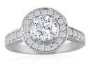 Luxury Engagement Rings: Gorgeous 1 1/2ct Diamond Engagement Ring in 14k White Gold
